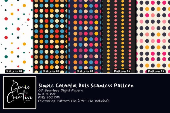 Download Simple Colorful Dots Seamless Patterns - Colorful dots Collection
