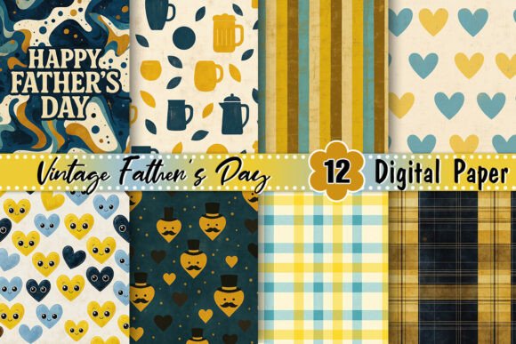 Download Vintage Father's Day Pattern - Father Collection
