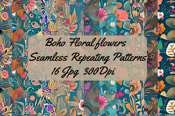 Download Boho Floral Seamless Repeating Patterns - Seamless repeating patterns Collection
