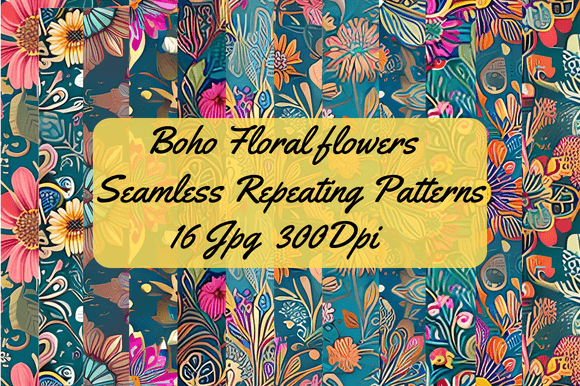 Download Boho Floral Seamless Repeating Patterns - Seamless repeating patterns Collection