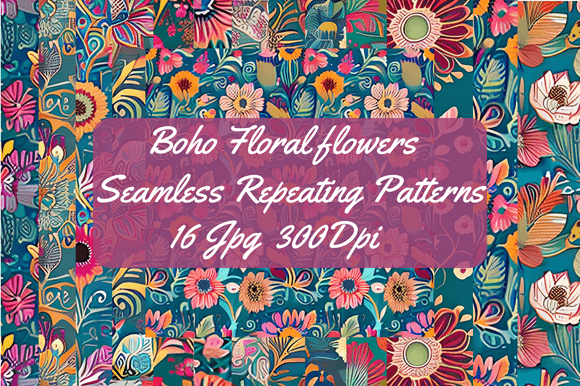 Download Boho Floral Seamless Repeating Patterns - Seamless repeating patterns Collection