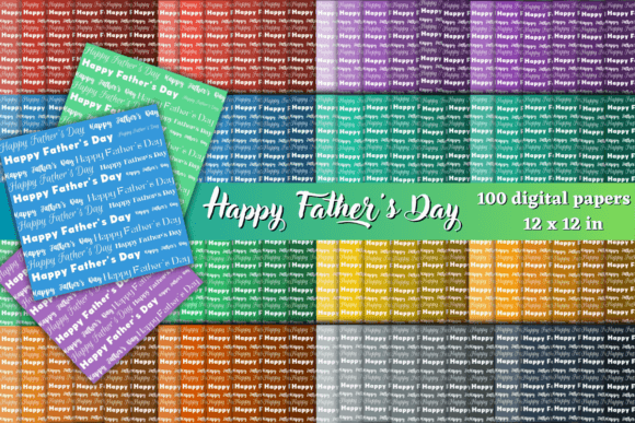 Download 100 Colorful Happy Father's Day Papers - Premium Bundle