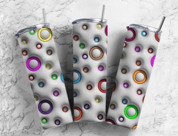 Download 3D Inflated Colorful Dots 20oz Sublim... - Colorful dots Collection