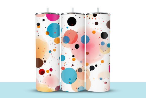 Download Colorful Dots and Shapes Tumbler Wrap - Colorful dots Collection