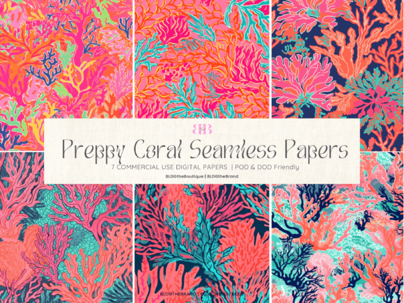 Download Preppy Coral Seamless Repeating Patterns - Seamless repeating patterns Collection
