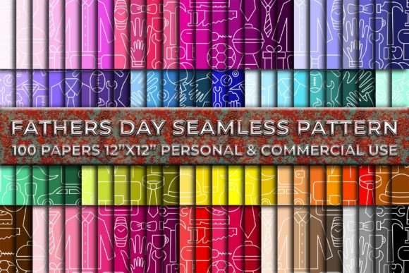 Download Fathers Day 100 Colorful Digital Paper - Father Collection