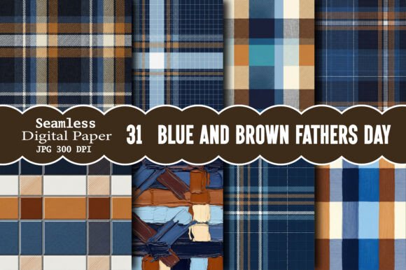 Download Blue and Brown Fathers Day Pattern - Premium Resources
