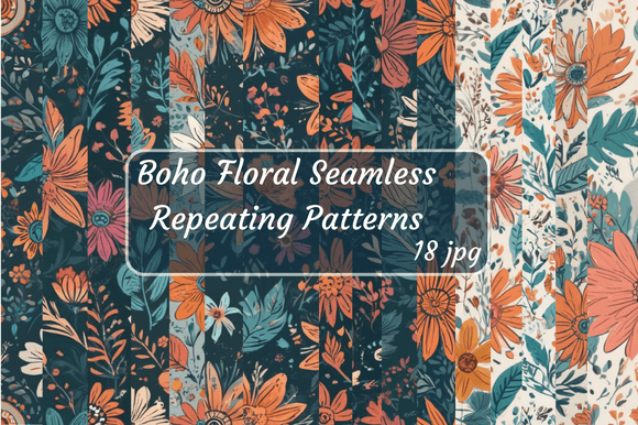Download Boho Floral Seamless Repeating Patterns - Seamless repeating patterns Collection