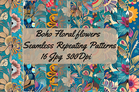 Download Boho Floral Seamless Repeating Patterns - Seamless repeating patterns Collection