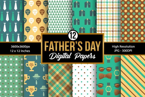 Download Father's Day Pattern Digital Papers - Father Collection