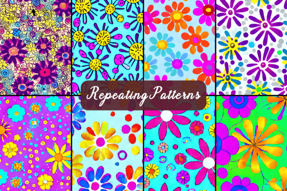 Download &nbsp;Flower Art Seamless Repeating Patterns - Seamless repeating patterns Collection