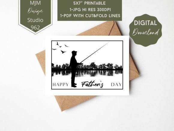 Download Father’s Day Greeting Card. Fishing - Father Collection